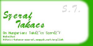 szeraf takacs business card